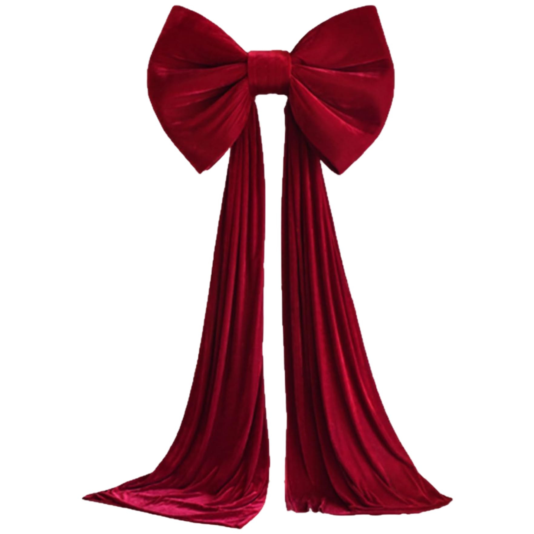 Nœud pour cimier d'arbre de Noël 149, 6 x 31, 5 Pouces, très Grand nœud Rouge, Ruban décoratif pour Mariage, Noël, fête d'anniversaire, Toile de Fond Murale