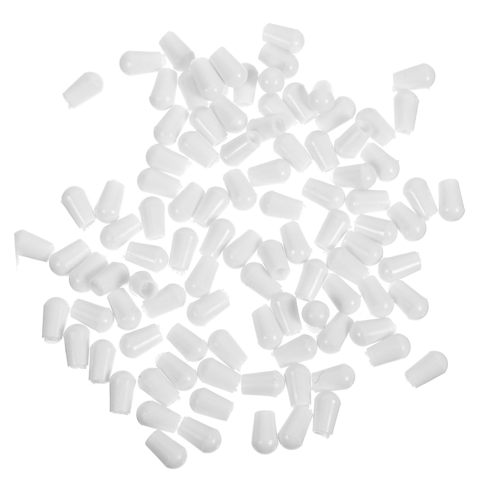 Unomor 100pcs Wire Thread Cover End Caps Hook End Protectors for Wire Tips Easy Installation Safety Caps for Home and Commercial Use