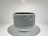 Vista 1 de Cuenco de cristal de fusión de obsidiana con piedras preciosas D Chakra sacro de 10 pulgadas con mazo de goma gratis Anillo O Striker