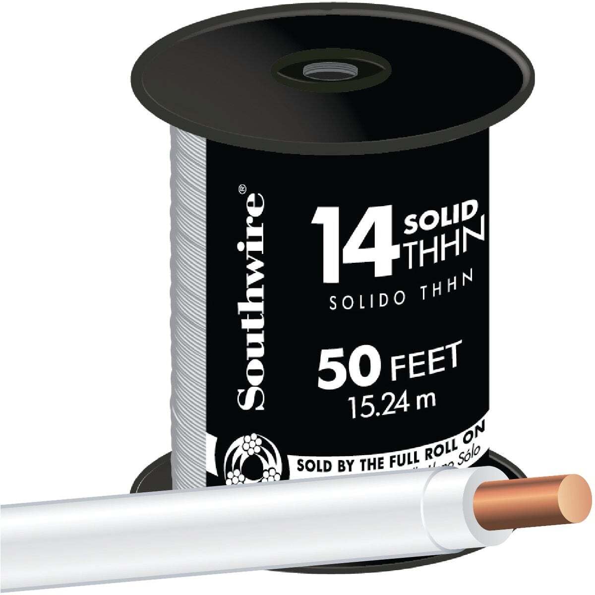 Filo Elettrico THHN 14 AWG Nero - 100 Piedi (30,5m) - Treccia 600V Per Costruzioni, Remington