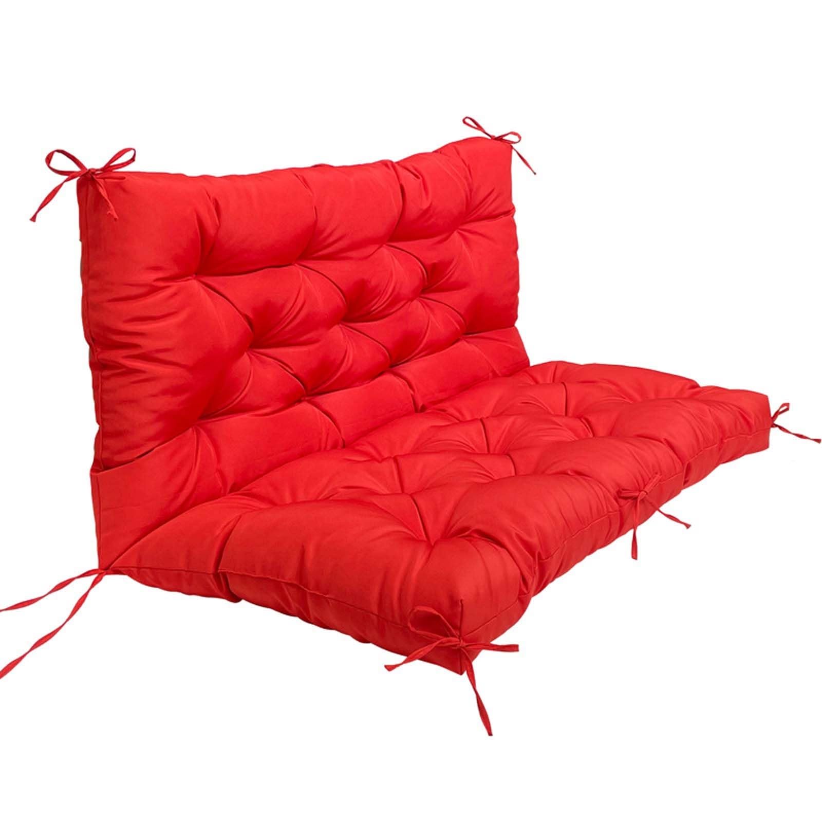 Outdoor Palettenkissen Set mit Befestigungskordeln. Waschbare Palettensofa Sitzkissen für Gartenmöbel. Indoor & Outdoor Palettenpolster für Europaletten erhältlich.