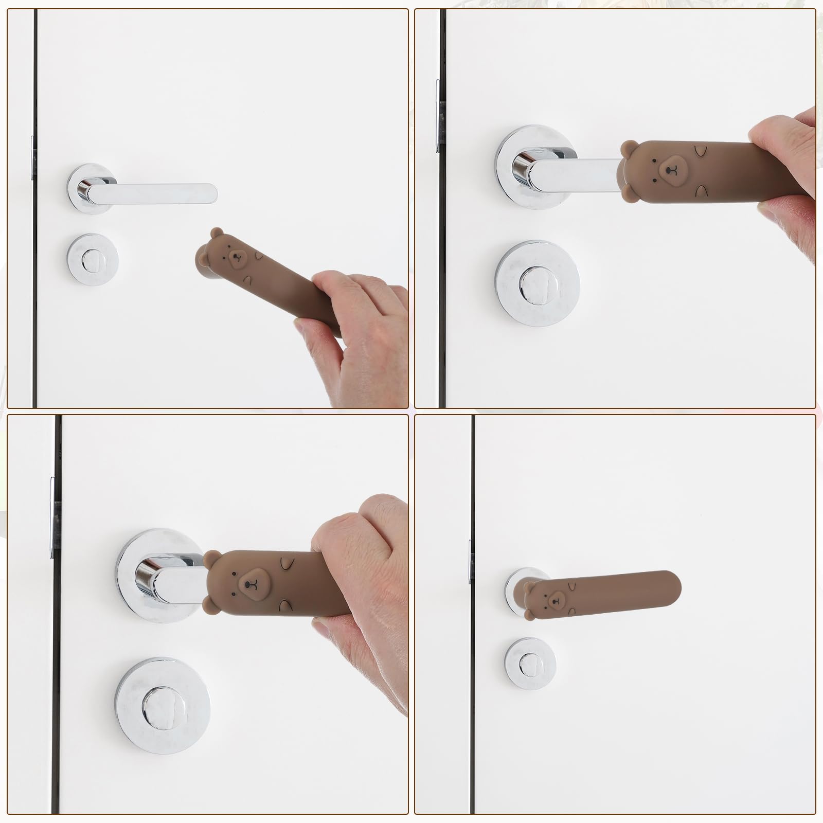 Silicone Door Handle Covers - Protect & Decorate -4 Silicone Door Handle Covers - Protect & Decorate -4