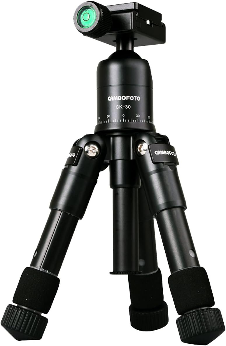 Camera Tripod- CAMBOFOTO 18.1" Tabletop Aluminum Tripod Portable for SLR/DSLR Camera Canon Sony Samsung etc with Ball Head and Carry Bag (Load: 6.6lbs)