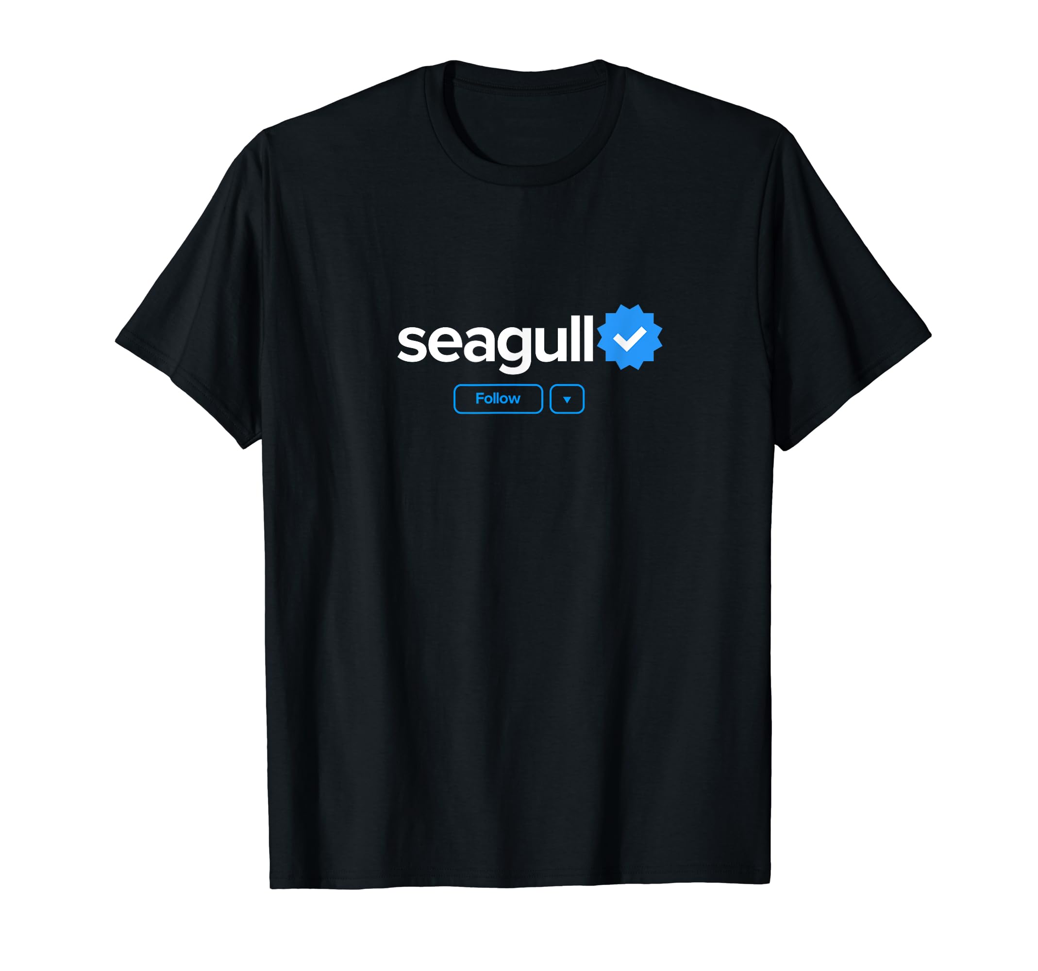 Verified Name UK Blue Checkmark Social MediaSeagull First Name Verified Account Social Media Seagull T-Shirt