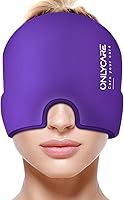 Vista 15 de ONLYCARE - Gorro para aliviar migrañas, calmante, envoltura de gel frío sin olor, terapia de frío/calor, para dolor de cabeza por tensión y estrés