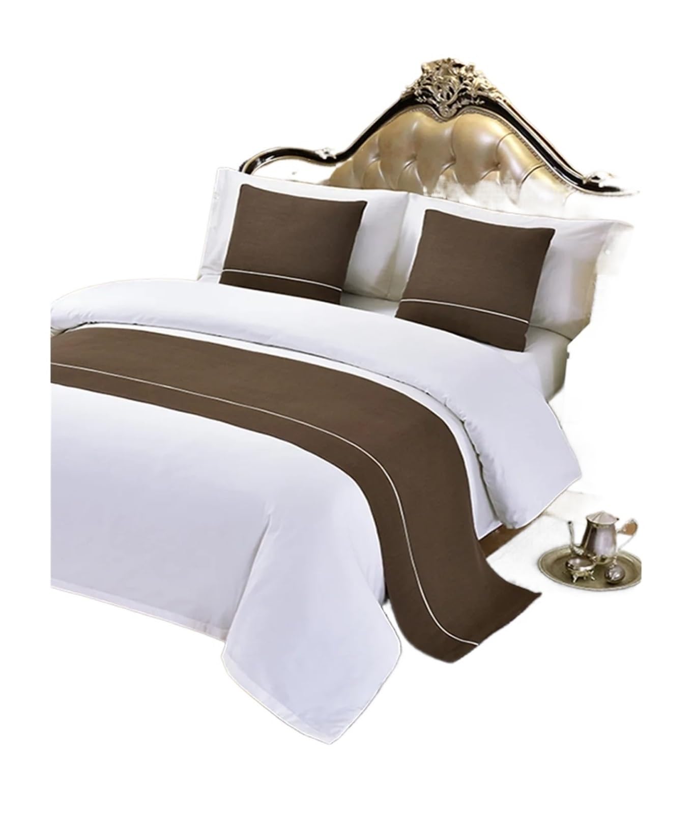 SHENJMAI Bed Runner Bed Table Runner Flag Hotel Cupboard Bedding Decor for Home Parlor Wedding Room(P,50x240cm)
