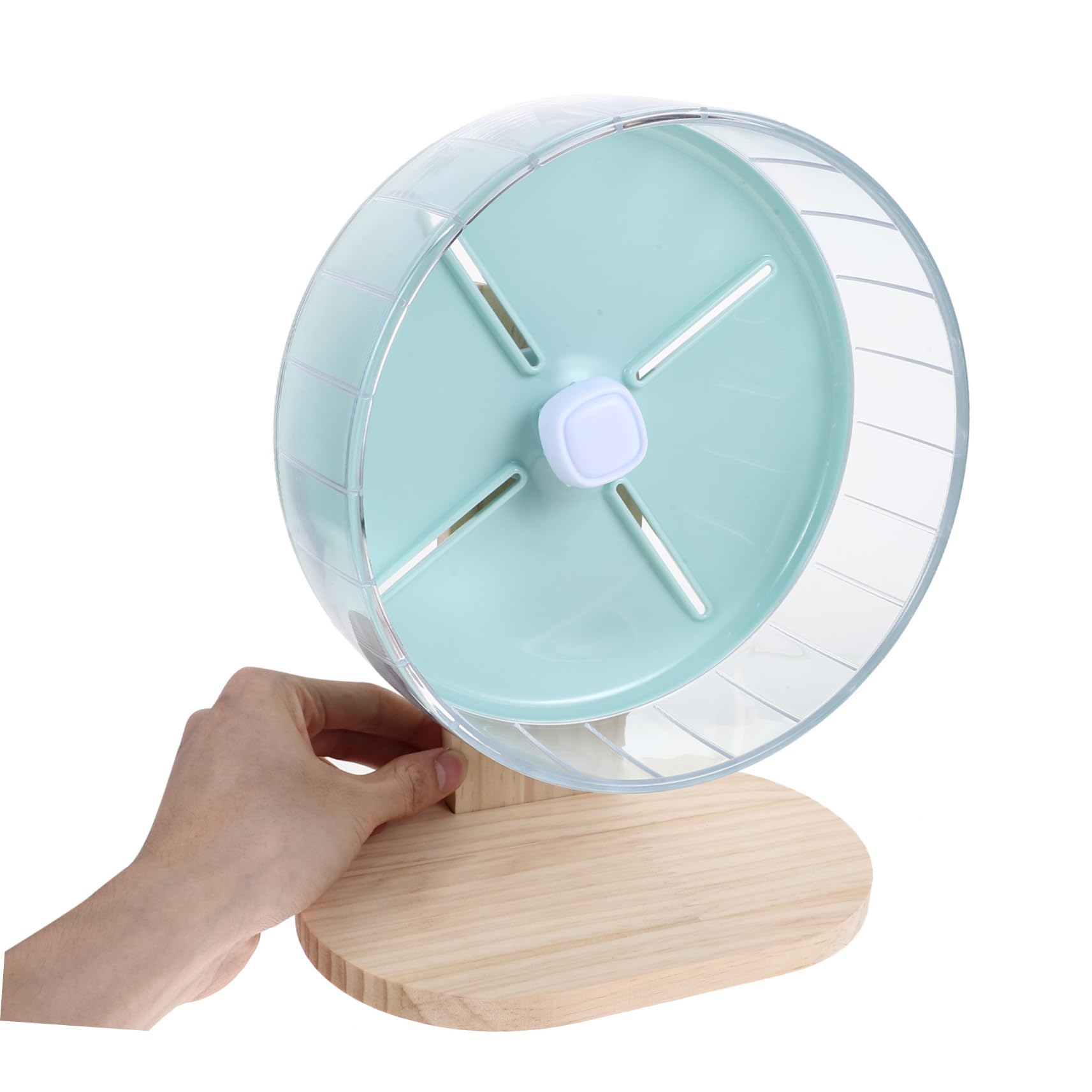 SUPVOX Rueda para Hámster Base Estable de Madera y Abs, Diseño Adorable y Silencioso para Jaula de Mascotas y Ejercicio de Pequeños Animales