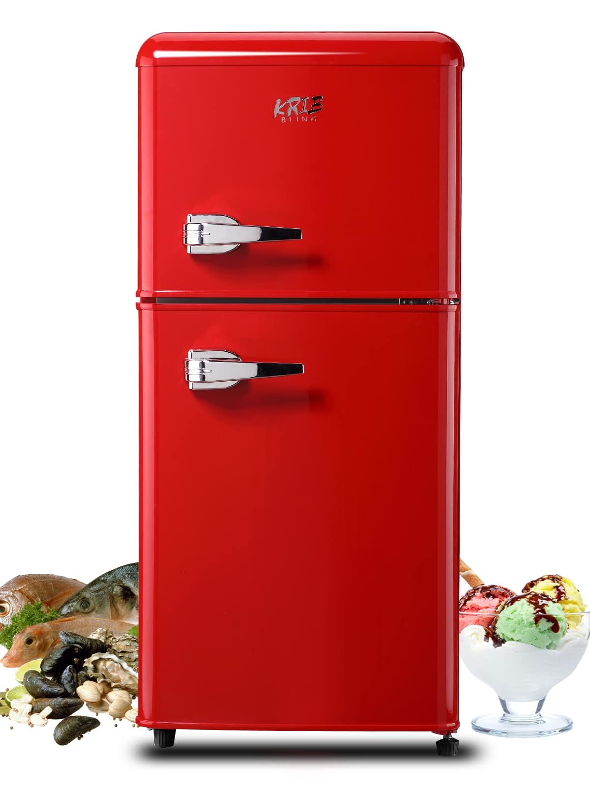 Amazon.com: KRIB BLING 3.5 Cu.Ft Refrigerator 2 Door 7 Level