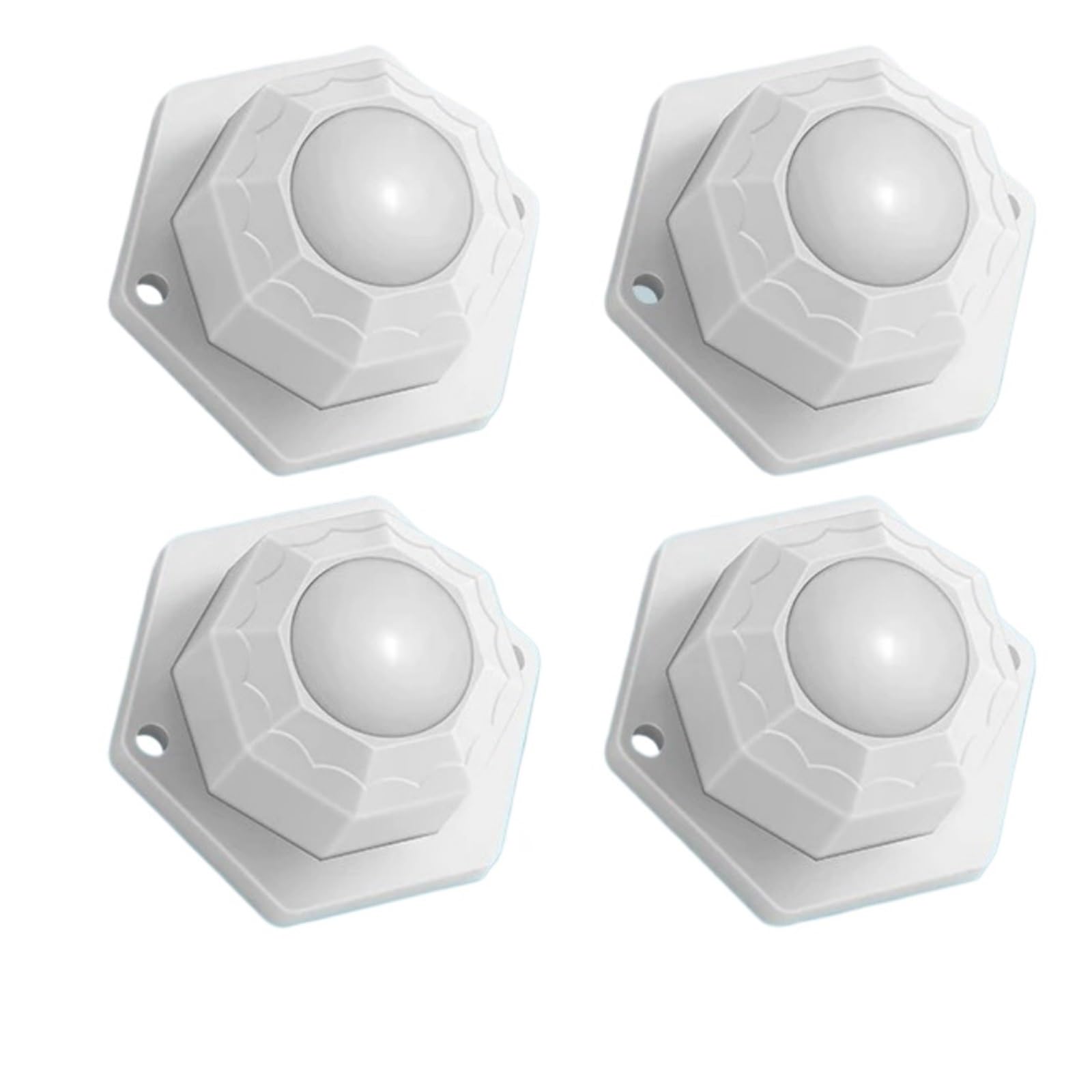 Möbelrollen, selbstklebende, kleine Universalräder(White nylon,4pcs)