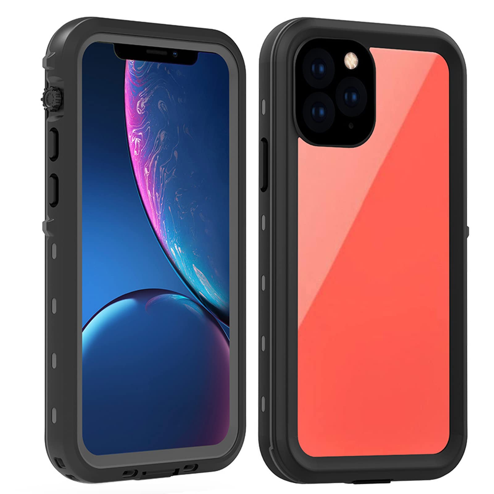 Etui na telefon komórkowy iPhone 14 Pro Max / 14 Plus/14 Pro / 14, etui do nurkowania, wodoszczelne etui ochronne na ekran, ultra cienkie, obsługuje bezprzewodowe ładowanie, czarne, 14 na 6,1"