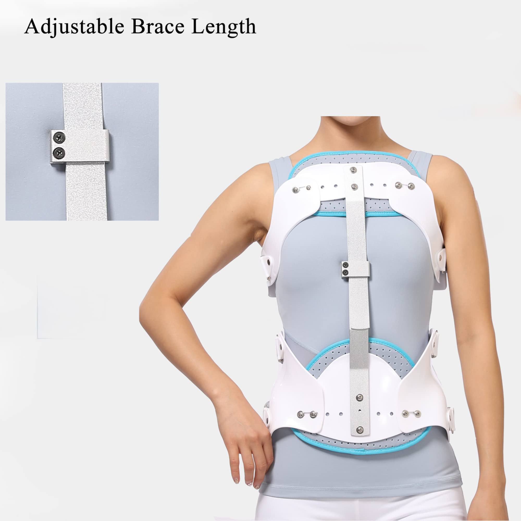 Soporte espinal Fijo toracolumbar, Soporte de Espalda Ligero y Ajustable para cifosis, osteoporosis, escoliosis Leve y Soporte posquirúrgico, jorobado