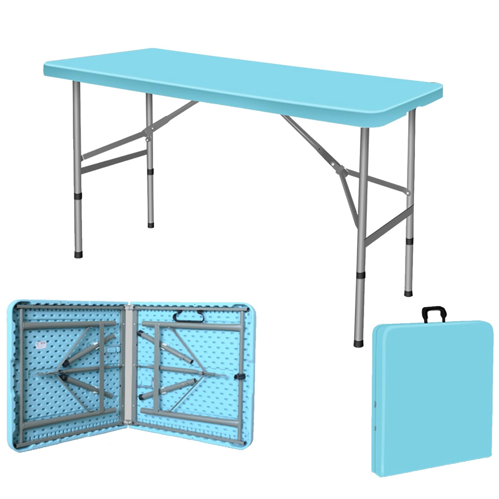 Table pliante gain de place 1,2 m pour balcon étroit et repas de camping