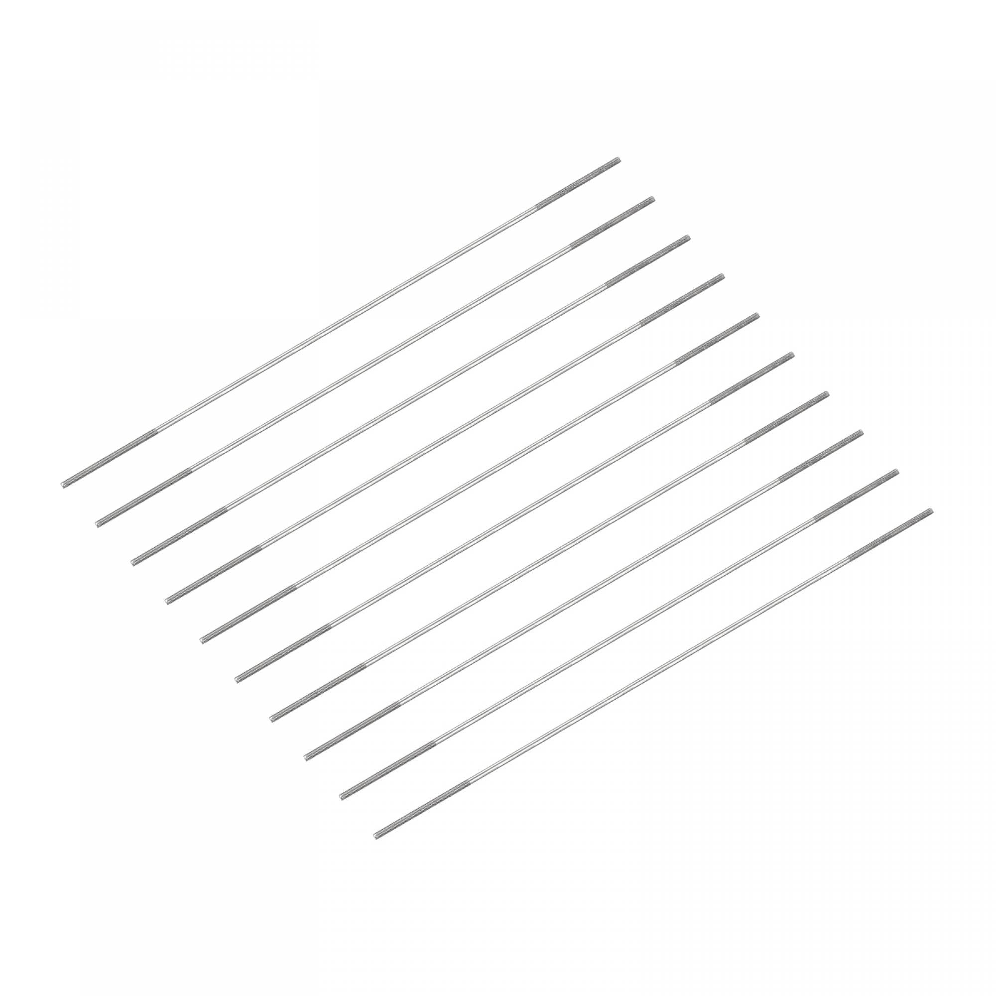 sourcing map Double Ended Stud Screws (M4 Thread 180mm Length) 10pcs, 304 Stainless Steel Dual Threaded Rod Bolts - for House Maintenance