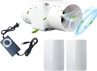 Low Noise Inline Duct Exhaust Fan 6w 12v Adjustable Speed No Adapter-Variable Speed Quiet Direct Mount For Office