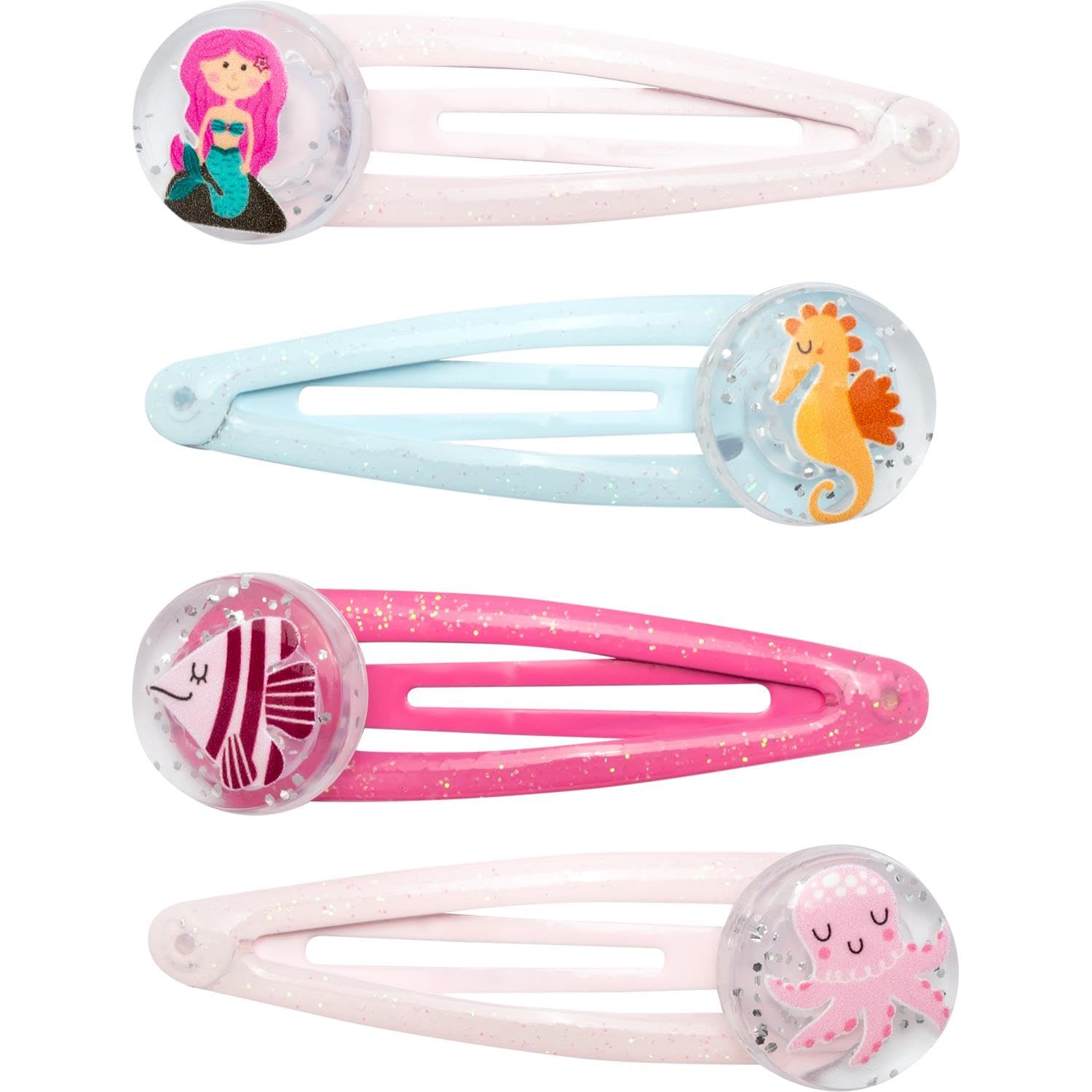GRUSS & CO70129 Hair Clip Set Sea Motif Gift Set with 4 Hair Clips Gift Children's Birthday School Cone, Girls
