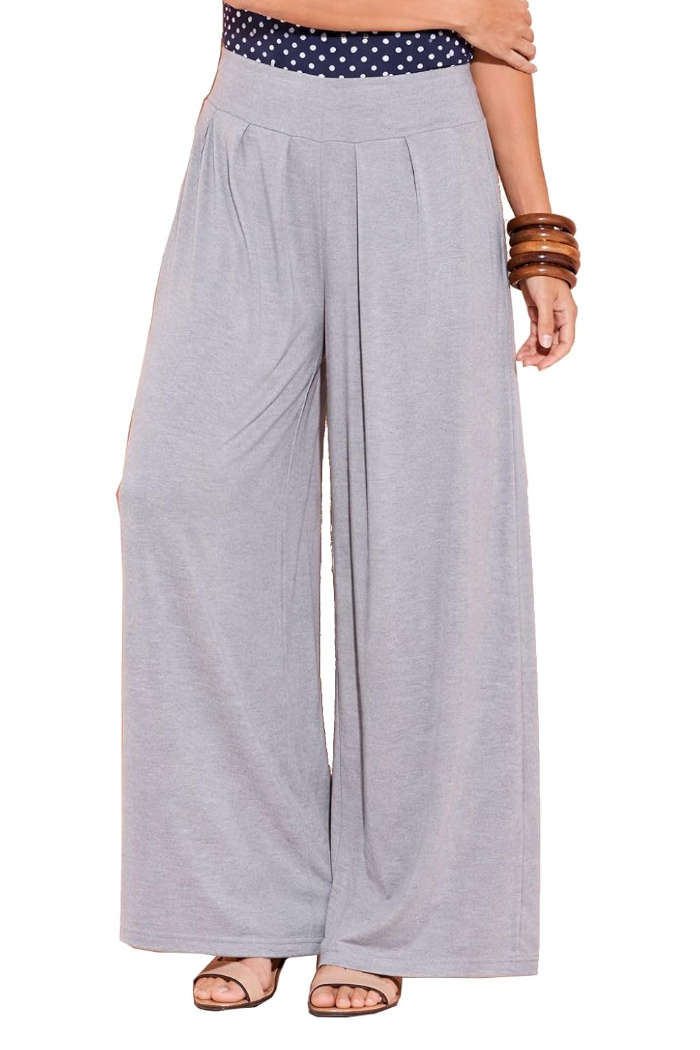 Calça Feminina Pantalona cintura alta Tribo Livre Viscolycra