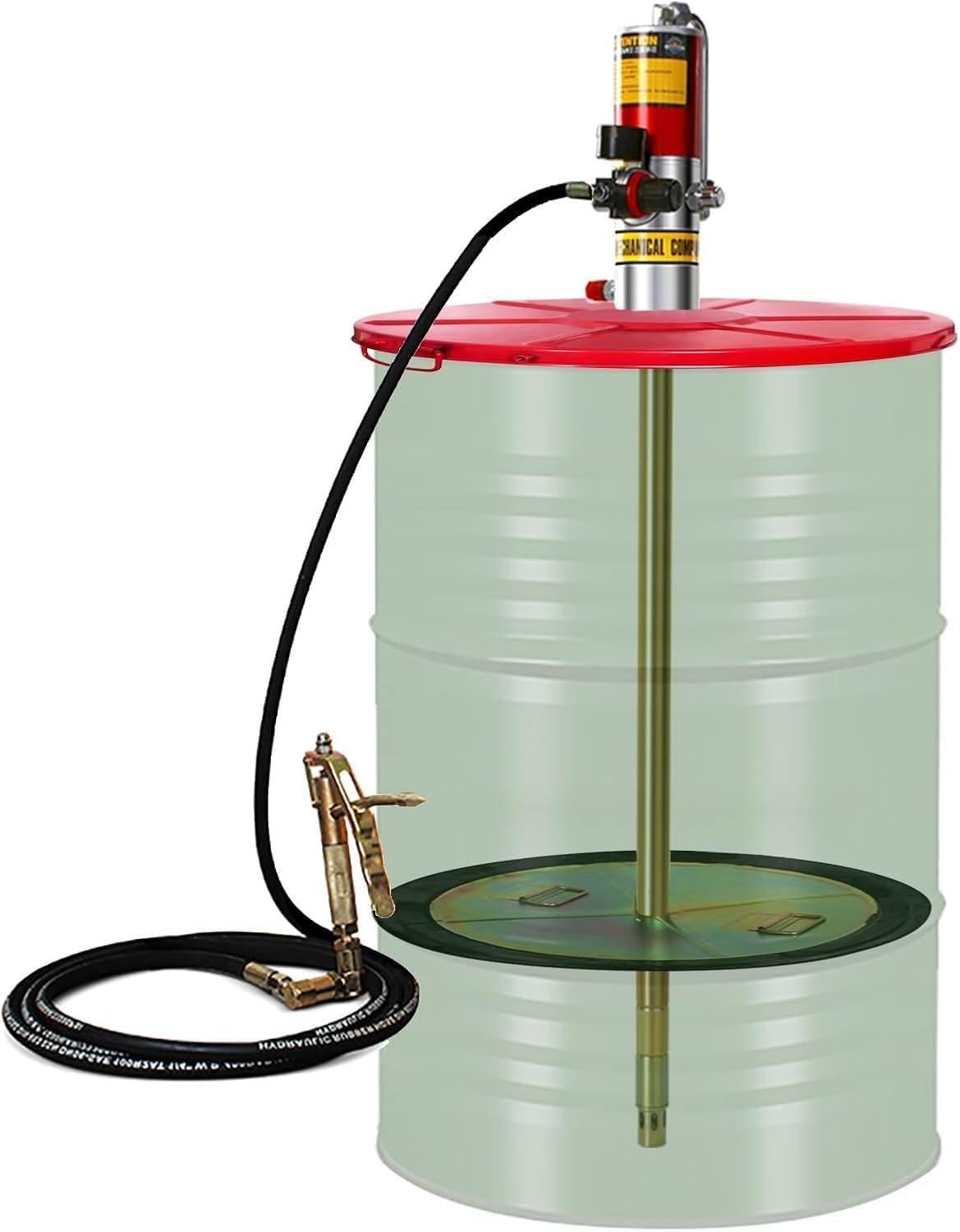 Bomba De Grasa Neumática Con Separador De Aceite Y Agua De Doble Copa, Pistola De Engrase Neumática De Alta Presión Para Bidones De 20 a 55 Galones, Descarga De 0,85 L/Min, Relación De Presión 50:1