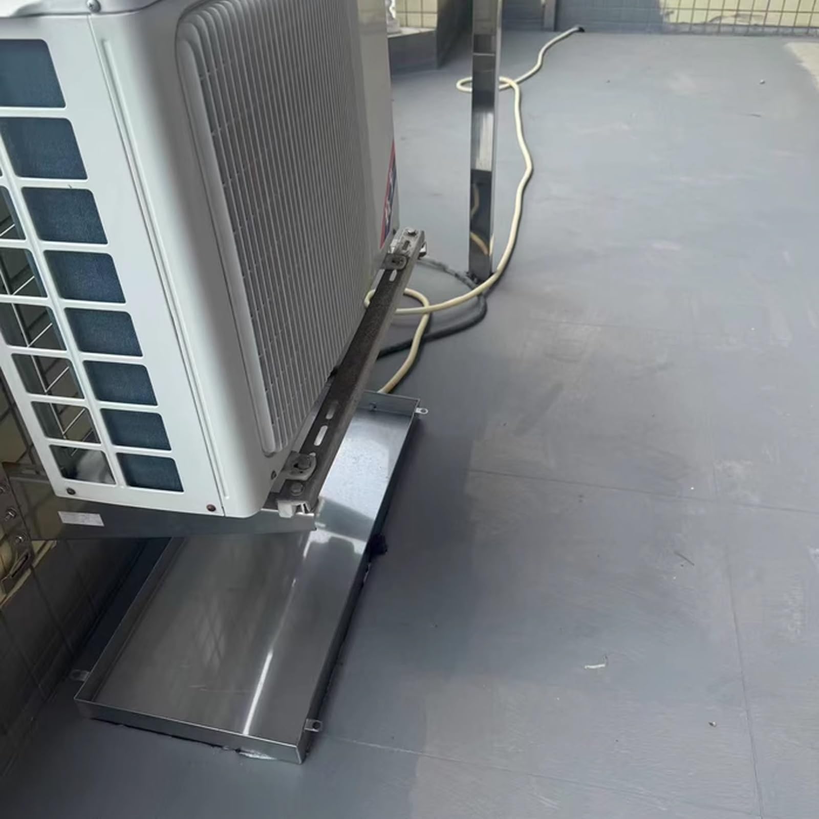 Bandeja de Drenaje de condensación de Acero Inoxidable de Alta Resistencia para Aire Acondicionado, diseñada para Evitar Fugas, con Bandeja antigoteo para Proteger el Suelo.