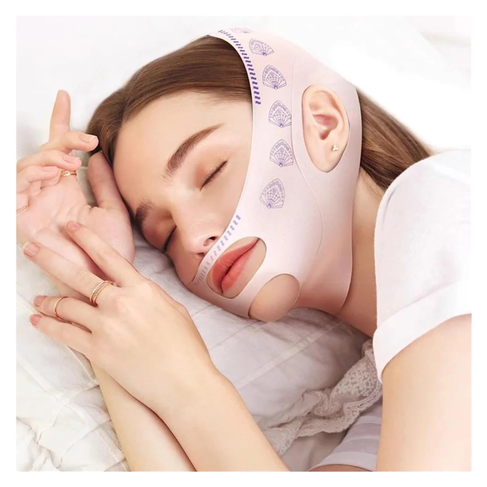 Gesichts Lifting Gürtel Doppelschichtige, verbesserte Kinn-Up-Maske, V-Linie, Facelift, Straffungsmaske, Gesichtslifting-Gürtel, Gesichtsmassagegurt, Hautpflege für Frauen(2pcs - Double Layer)