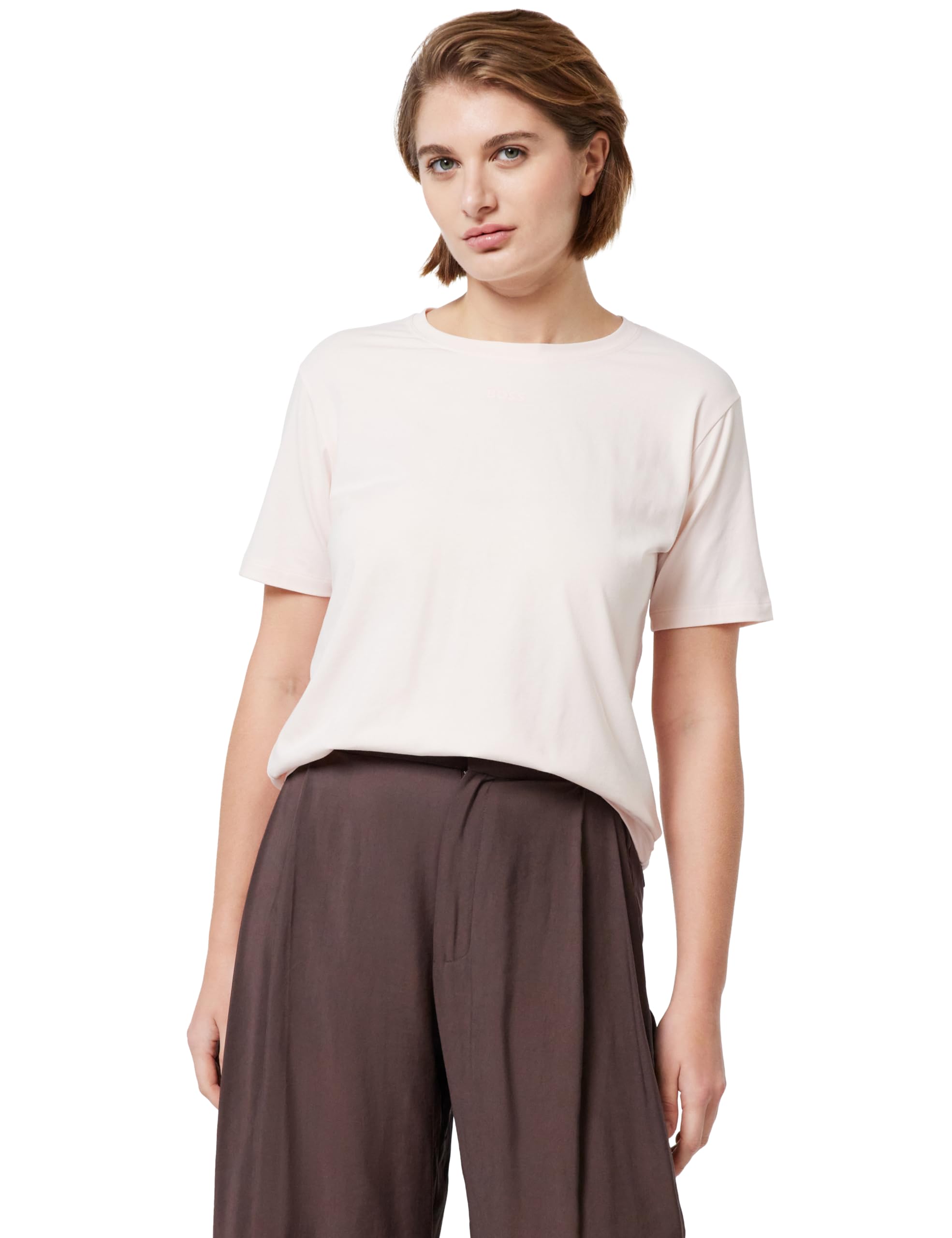 BOSS Women's Ci Pyjama T-Shirt, Light/Pastel Pink680, XXL