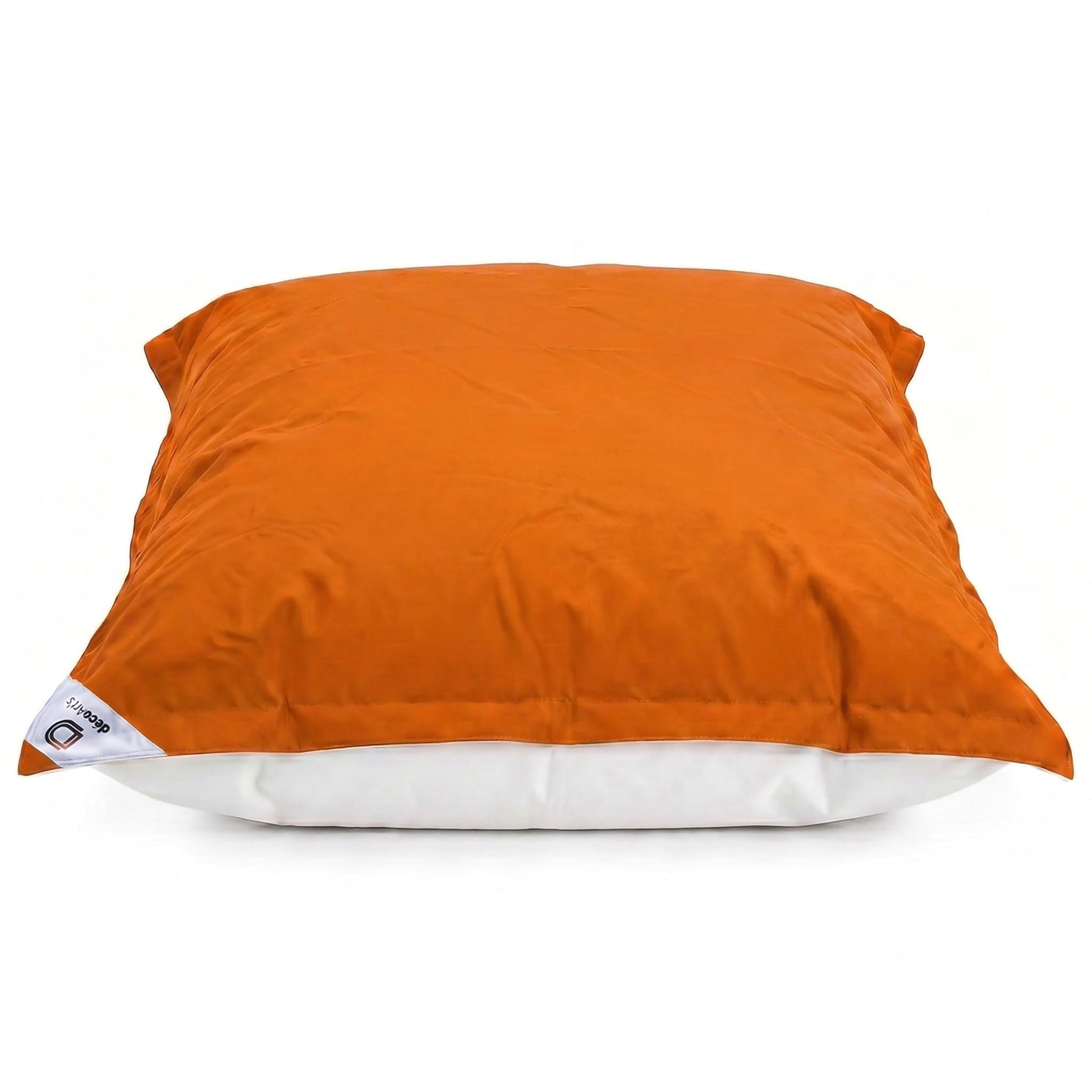 Pouf da Esterno Gigante XXL 180x140cm Imbottito (Non Gonfiabile) Galleggiante Piscina - Pouf Giardino Impermeabile Sfoderabile - Riempimento 450L Palline Polistirolo - Arancione