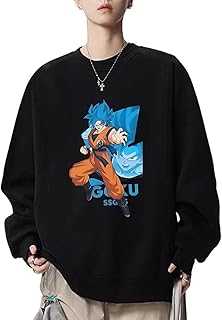 [Domp] ドラゴンボールの T シャツ 日系のスーパーサイヤ人悟空のアニメスタンダード長袖 スウェット 快適 長袖 スウェット 秋冬春服 大きいサイズ通気 コットン 丸首 人気 おしゃれ