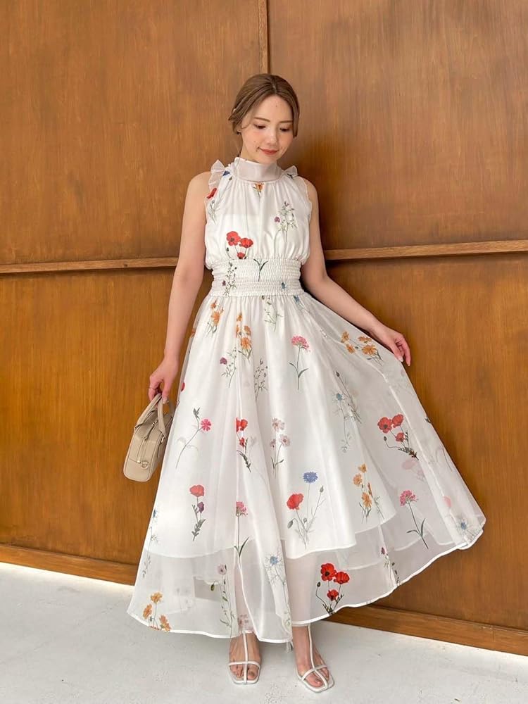 Amazon.co.jp: [スナイデル] バックリボンシフォンワンピース