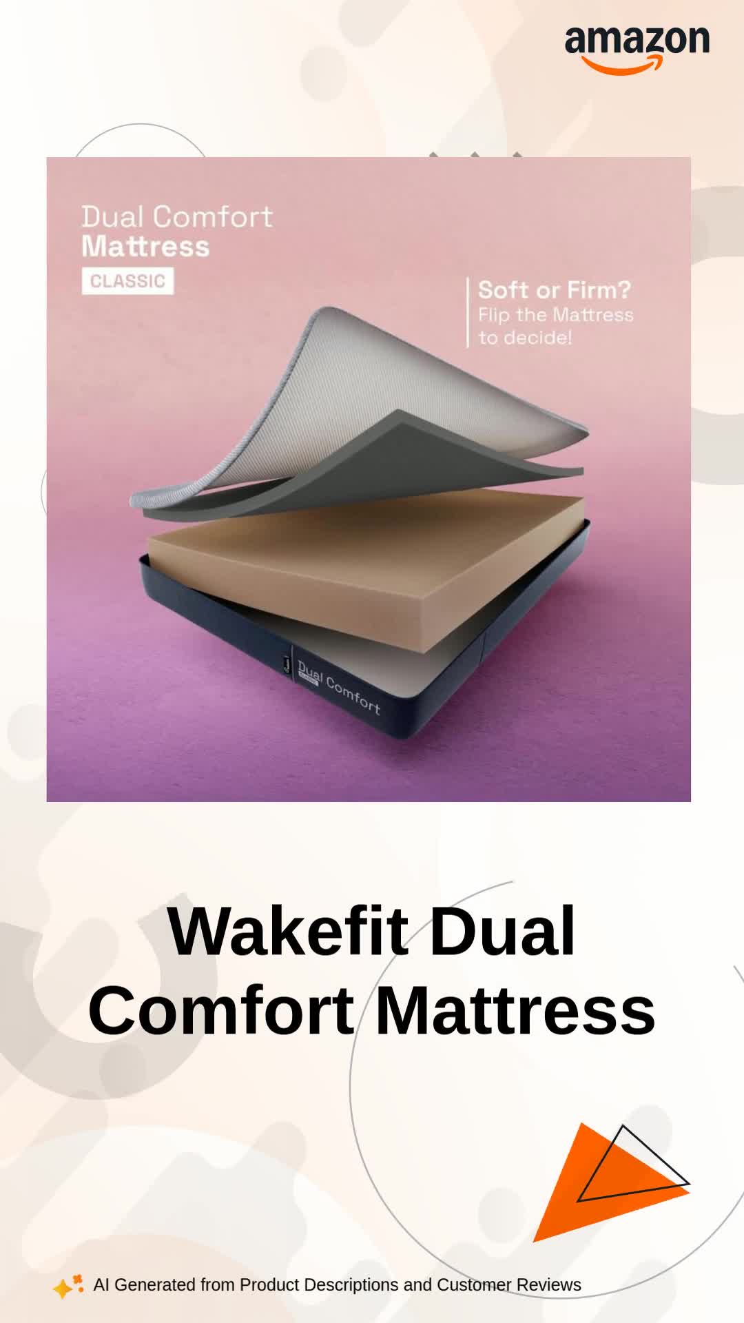 Watch Wakefit Dual Comfort Mattress on Amazon Live
