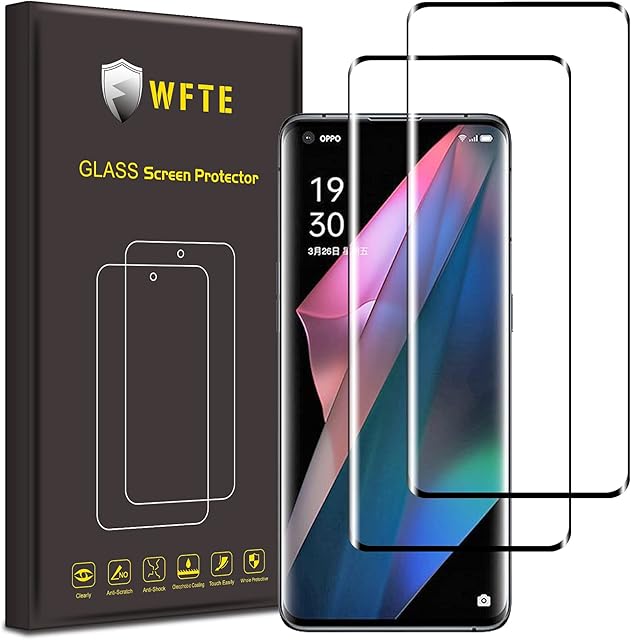 WFTE Screen Protector for OPPO Find X2 ,Anti-Scratch,High Transparency,Anti-fingerprint,Bubble-Free,Dust-Free Premium Tempered Glass Screen Protector For OPPO Find X2 (OPPO Find X3 Pro)