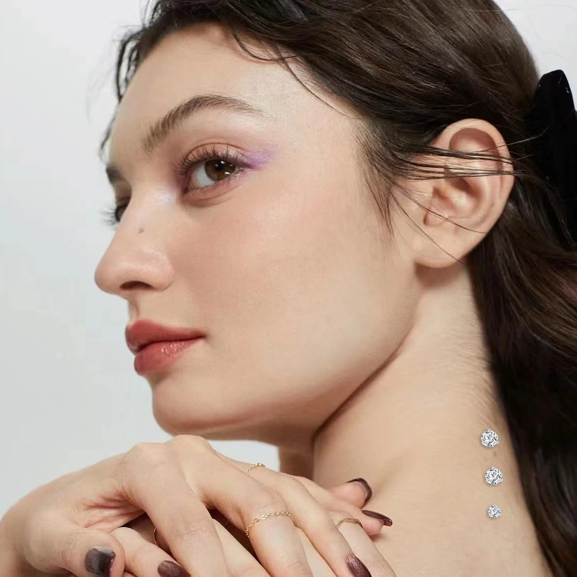 Kokoma Crystal Dermal Anchor Tops and Base 316L Surgical Steel 14G Cubic Zircon Microdermals Body Piercings Studs Internally Threaded Surface Skin Piercing Body Jewelry
