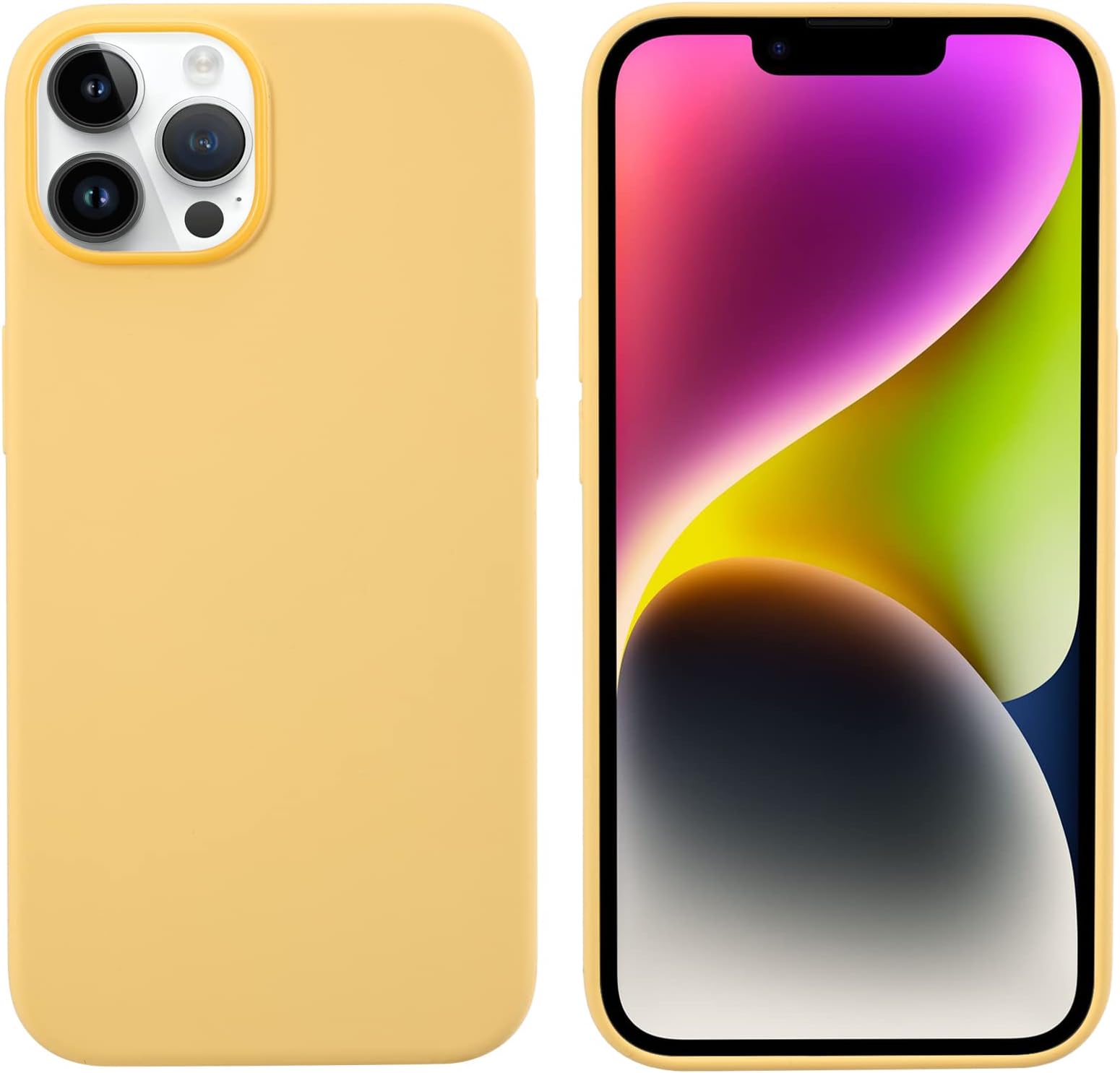 OTOFLY Custodia magnetica in silicone antiurto sottile per iPhone 14 Pro Max da 6,7 pollici (pietra