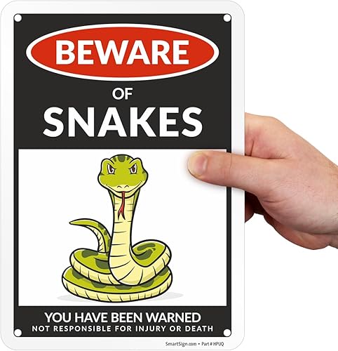 Miniatura 192 de SmartSign Divertido letrero de advertencia con texto en inglés «Beware Of Guinea Pigs – 10 x 7 pulgadas, aluminio laminado libre de óxido de 40 mil