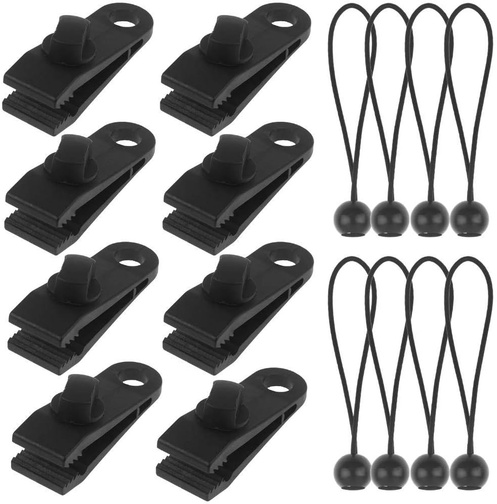 Peerless 8 Pack Tarp Clips, Heavy Duty Tarp Clips with Tighten Lock