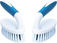 Vista 9 de PHYEX Paquete de 2 cepillos de limpieza, cepillo de limpieza con cerdas rígidas, limpiador de mano para baño, ducha, azulejos, alfombras, bañera