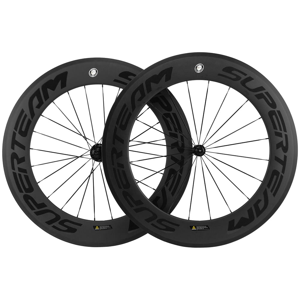 SUPERTEAM シングル 88mm カーボンホイールセット Amazon | SUPERTEAM 88mm カーボン ファイバー ホイール 23mm 700c