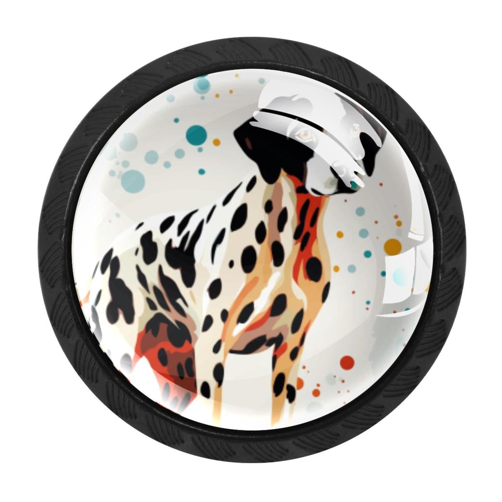 Chenzzzz Multicolored 14 4 Pack Spotted Dog Kitchen Cabinet Knobs Drawer Knobs Dresser Knobs Matte Black Zinc Knobs Drawer Pulls Door Knobs Dresser Drawer Handles Knobs For Dresser Drawers