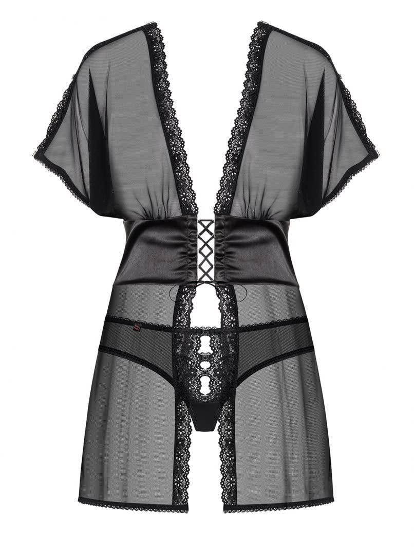 Obsessive Femme Ensemble Nuisette+String Filet Transparent 868-BAB-1