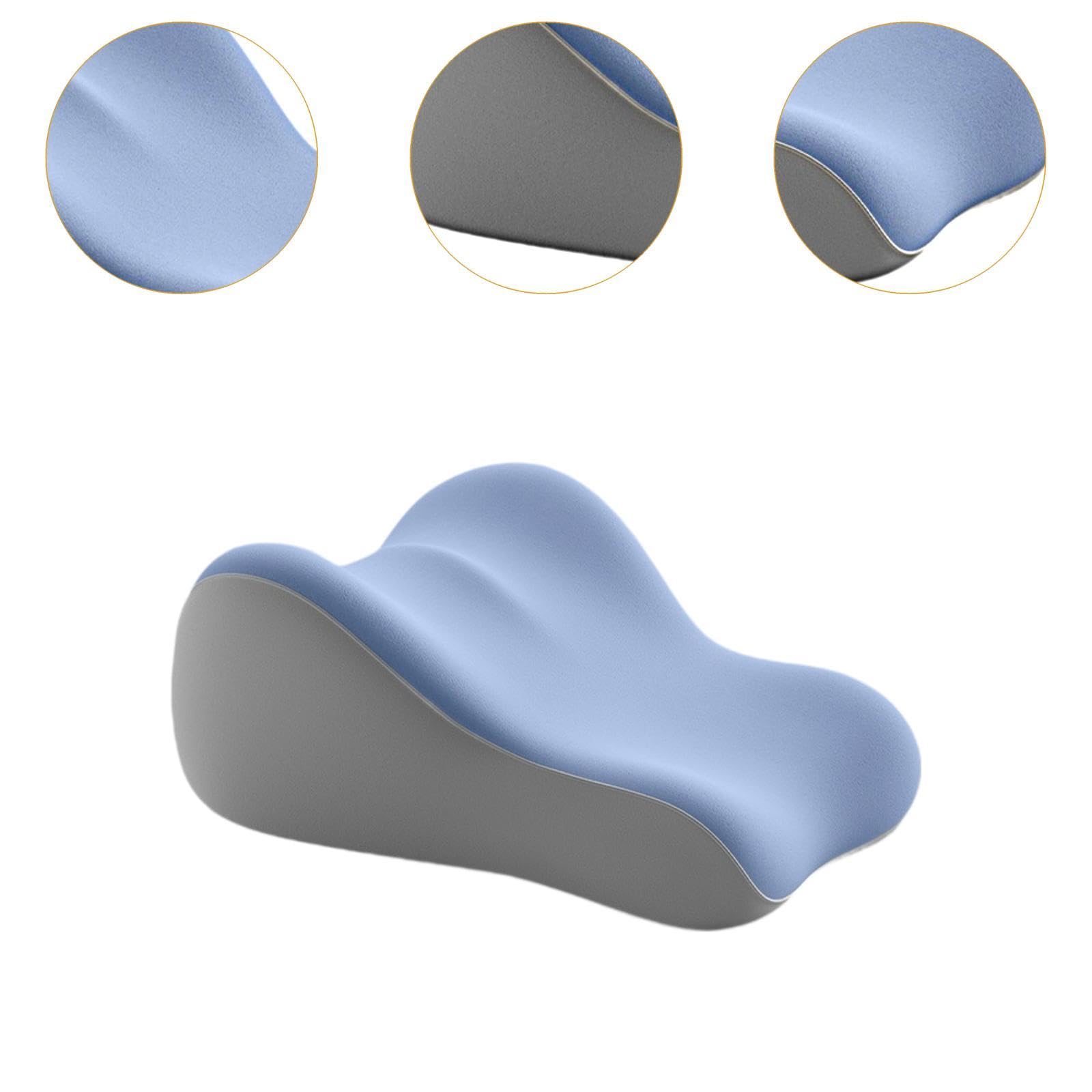 Almohada de Lectura Ergonómica con Espuma Viscoelástica para Apoyar La Espalda Y Las Piernas en La Cama, Azul, Individual