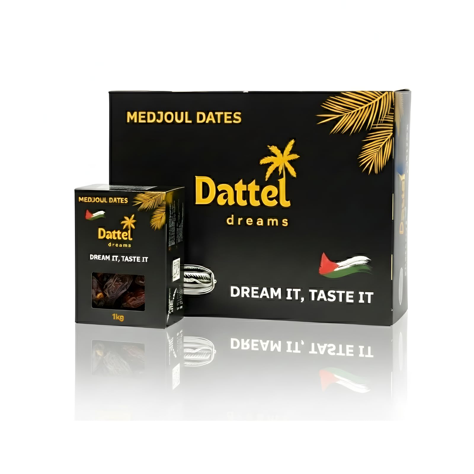 Datteldreams Medjool Datteln (Medjoul) Jumbo Large aus Palästina – Neue Ernte 2025/2026 – Premium Königsdatteln, soft & karamellig, 100% natürlich, ohne Zusatzstoffe – vegan (5kg Karton)