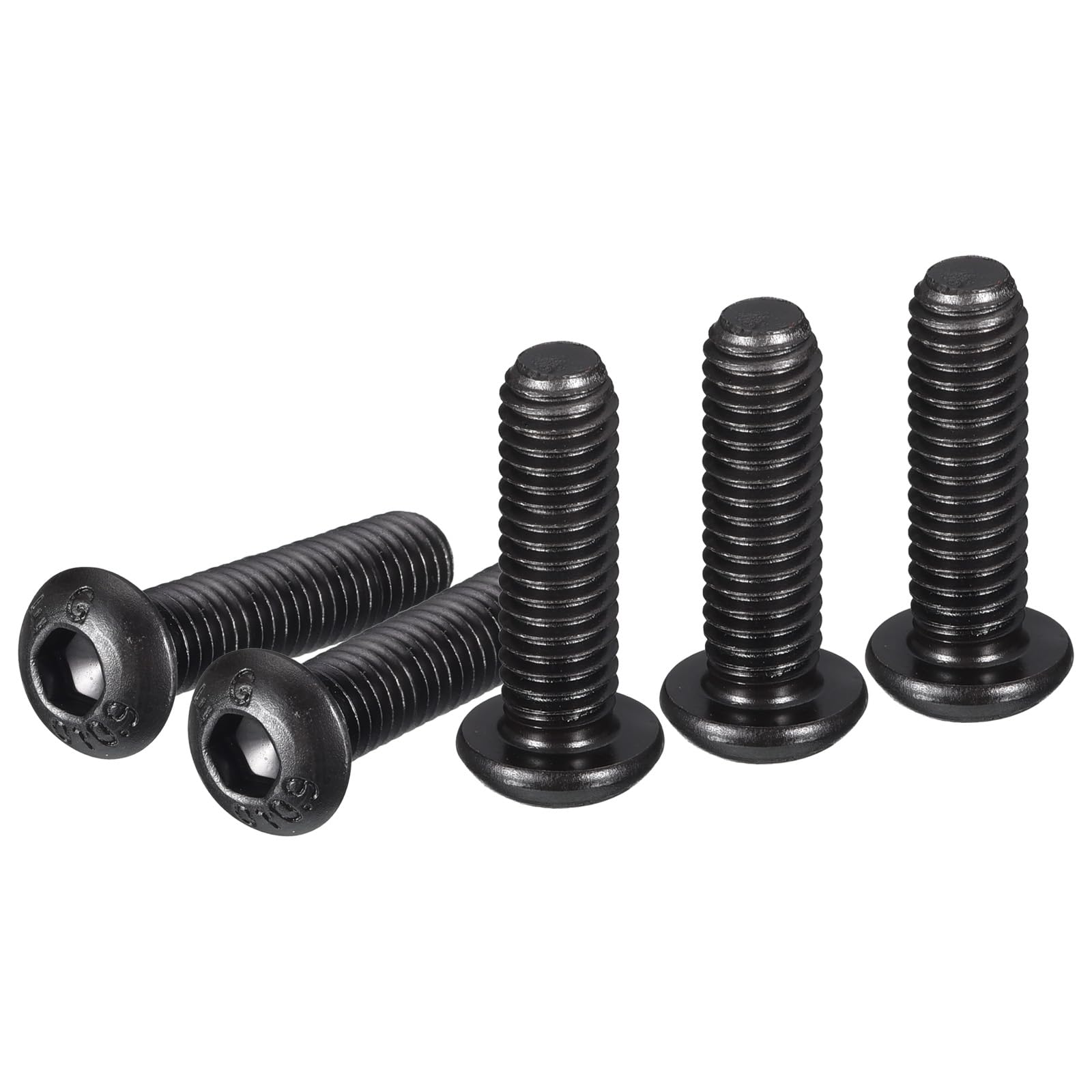 DTGN M6-1x20mm Button Head Socket Cap Screws - 50Pack - Good for Machine - Carbon Steel Black Oxide - Hex Drive Full Thread Fasteners