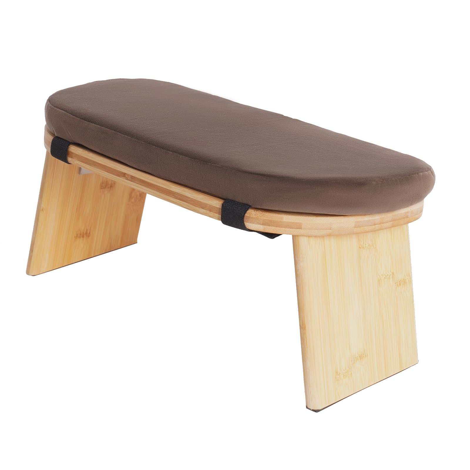 Panca da meditazione, pieghevole, con cuscino, ergonomica, per meditazione, pieghevole, per yoga, panchina da preghiera