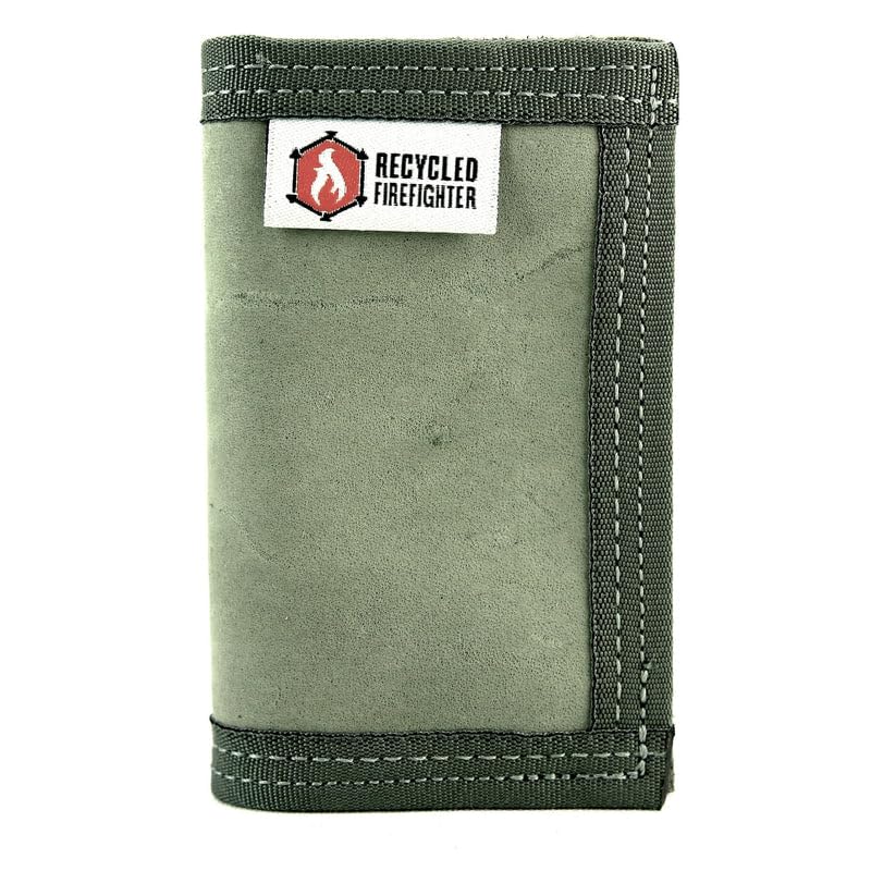 RecycledFirefighter Rookie (Leather) - Foliage/Grey - Comfortable carry - Card Holder