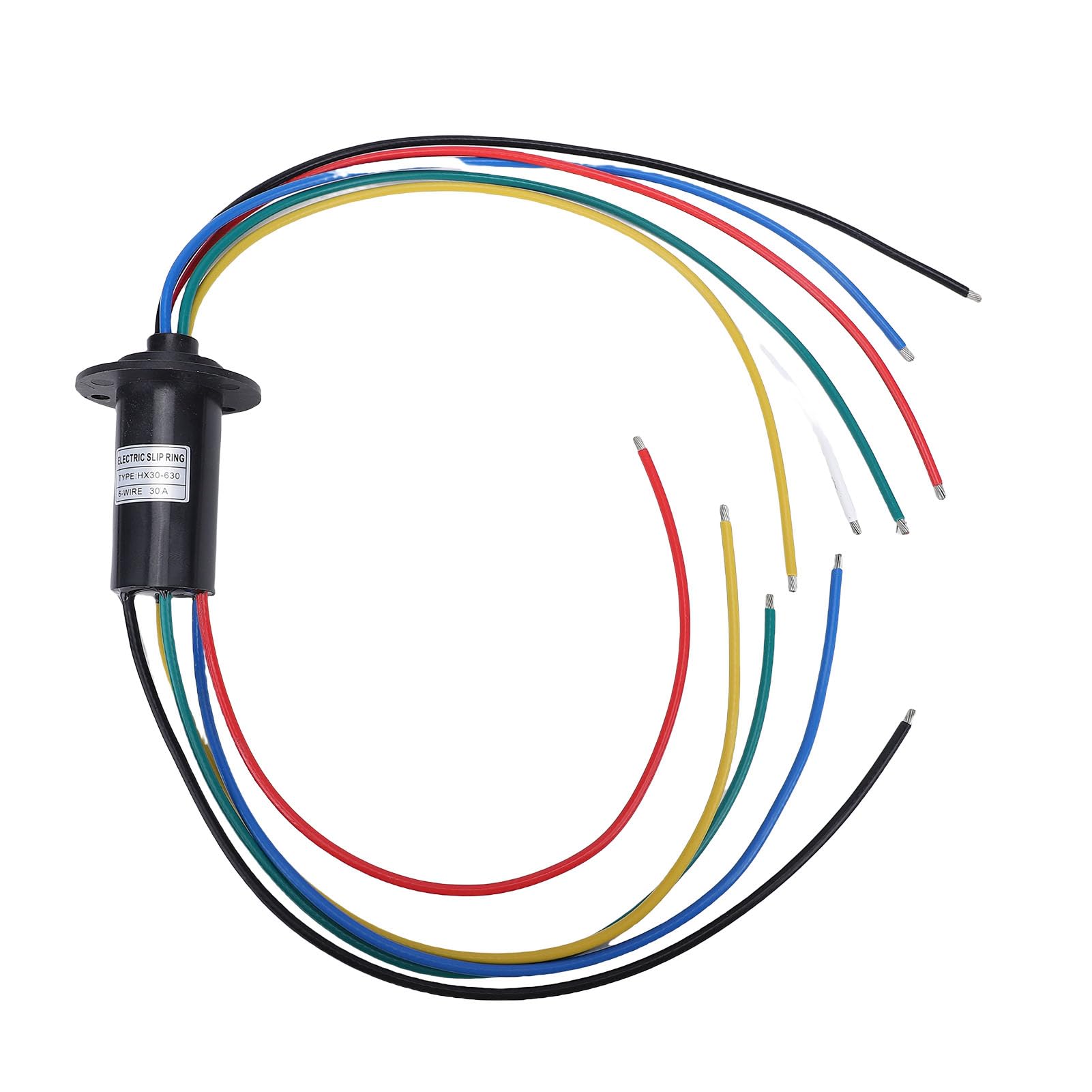 Anillo Colector Eléctrico de 30 Mm, 250 RPM, 6 Cables, 10 A, 15 A, 30 A, Anillo Colector, Junta de Contacto Eléctrica Giratoria, Conmutadores de Conector Giratorio, Ideal para Monitores,