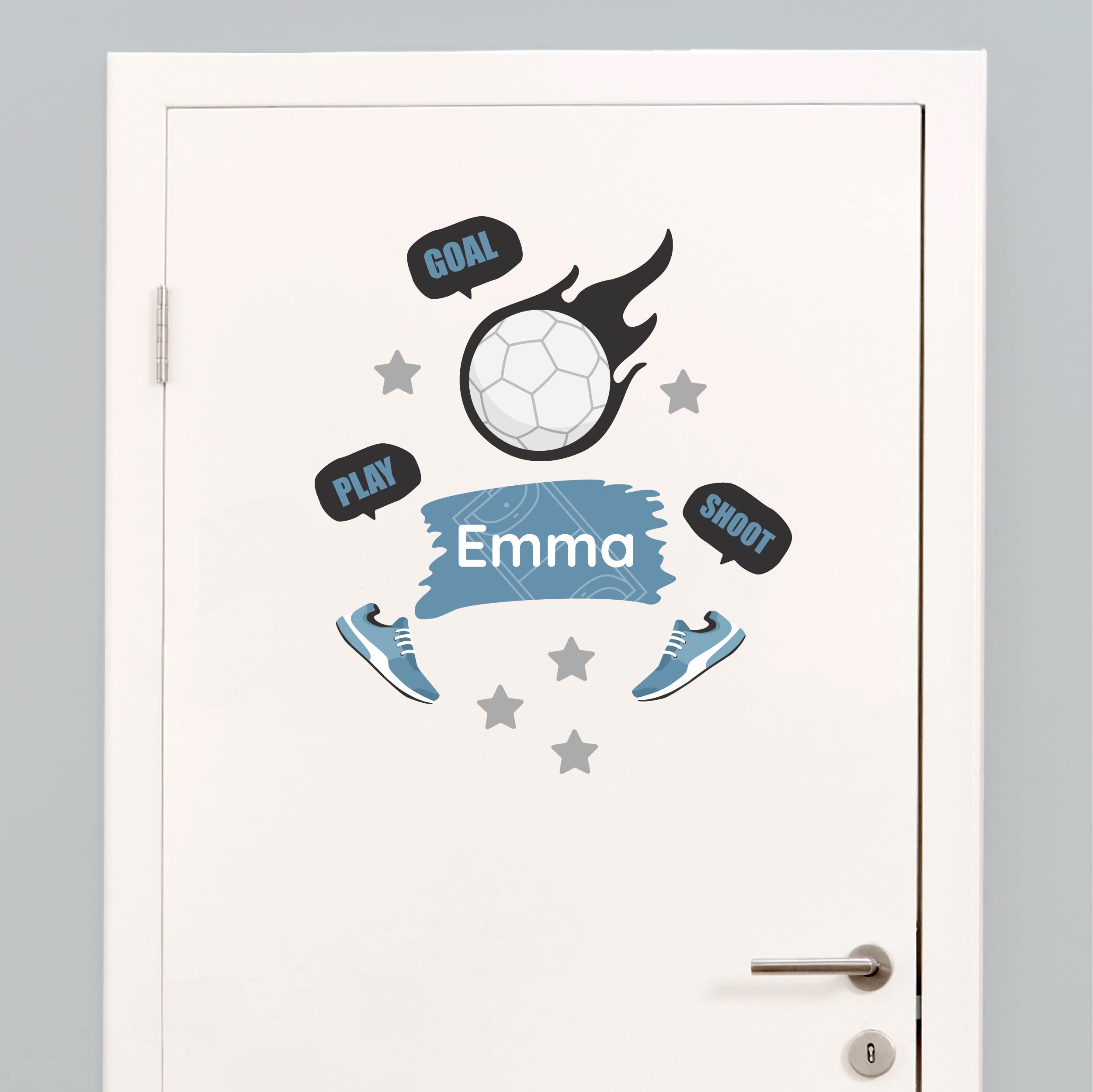My Nametags® Personalised Handball Name Door Stickers for Kids | Self-Adhesive Room Decor for Walls, Doors or Furniture | Easy to Apply Door Decoration for Child's Bedroom, Nursery or Playroom