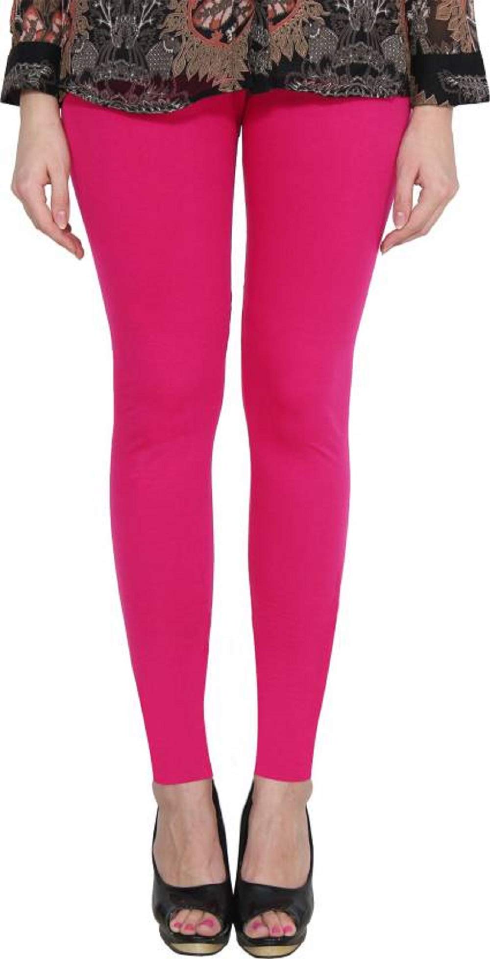 srisaras Women's Stretch Cotton Leggings (SriSaras-AnkleMix(A)_S/M/L 24 To 32 Inches, XL/2XL 32 To 40 Inches)-picture-19