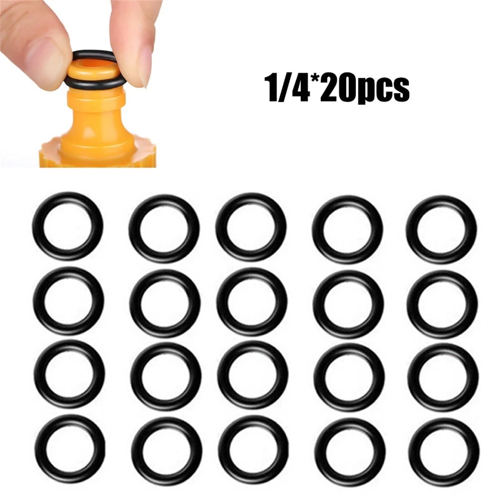 Juntas tóricas 20 piezas 1/4 M22 for conector de sello de manguera de lavadora a presión, sello de desconexión rápida, anillos de goma, piezas de herramientas de jardín
