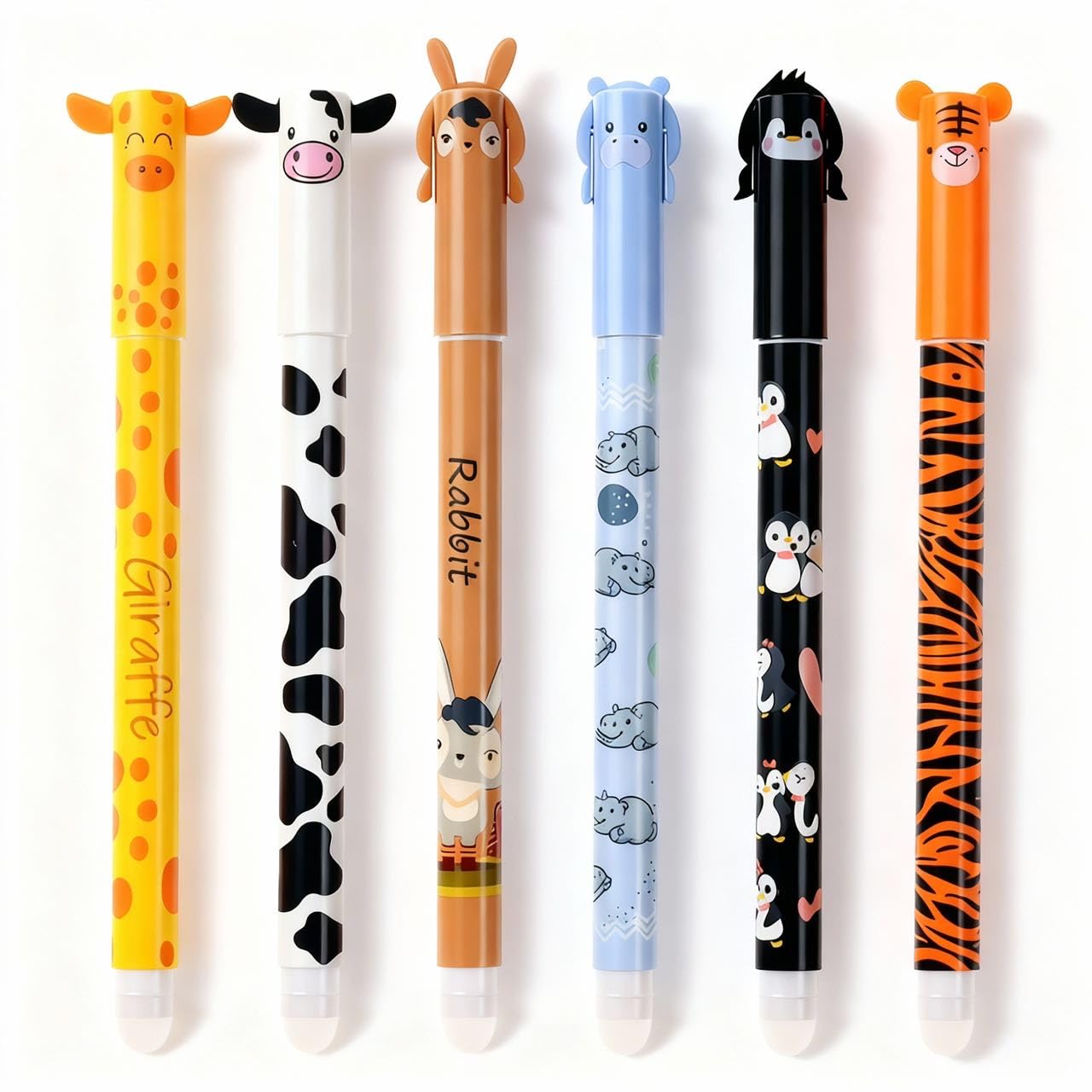 6 Pcs Erasable Pens, 0.5mm Rub Out Gel Pen with Thermosensitive Erase Ink