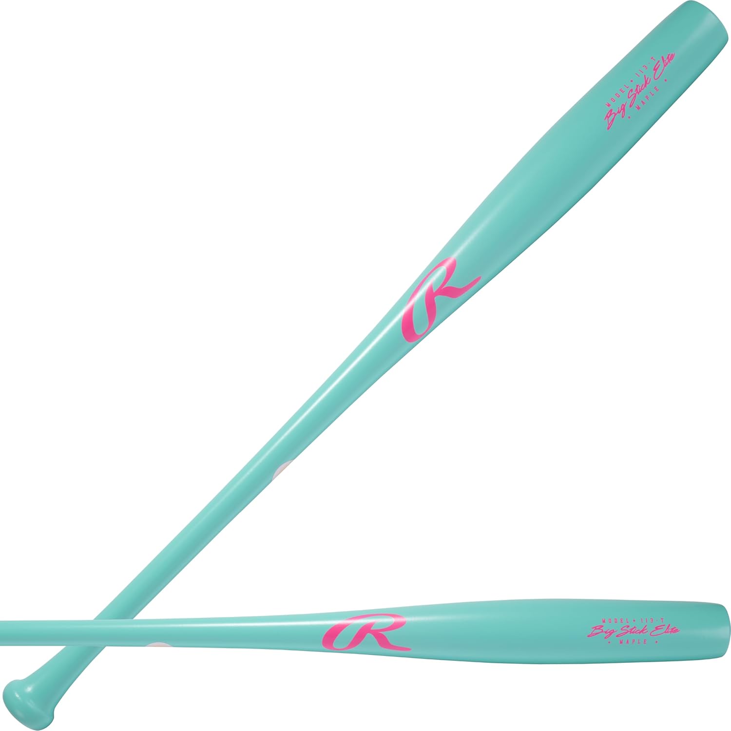 Rawlings | Torpedo Barrel I13 Maple Wood Baseball Bat | Big Stick Elite Collection 31 Inch Mint / Pink