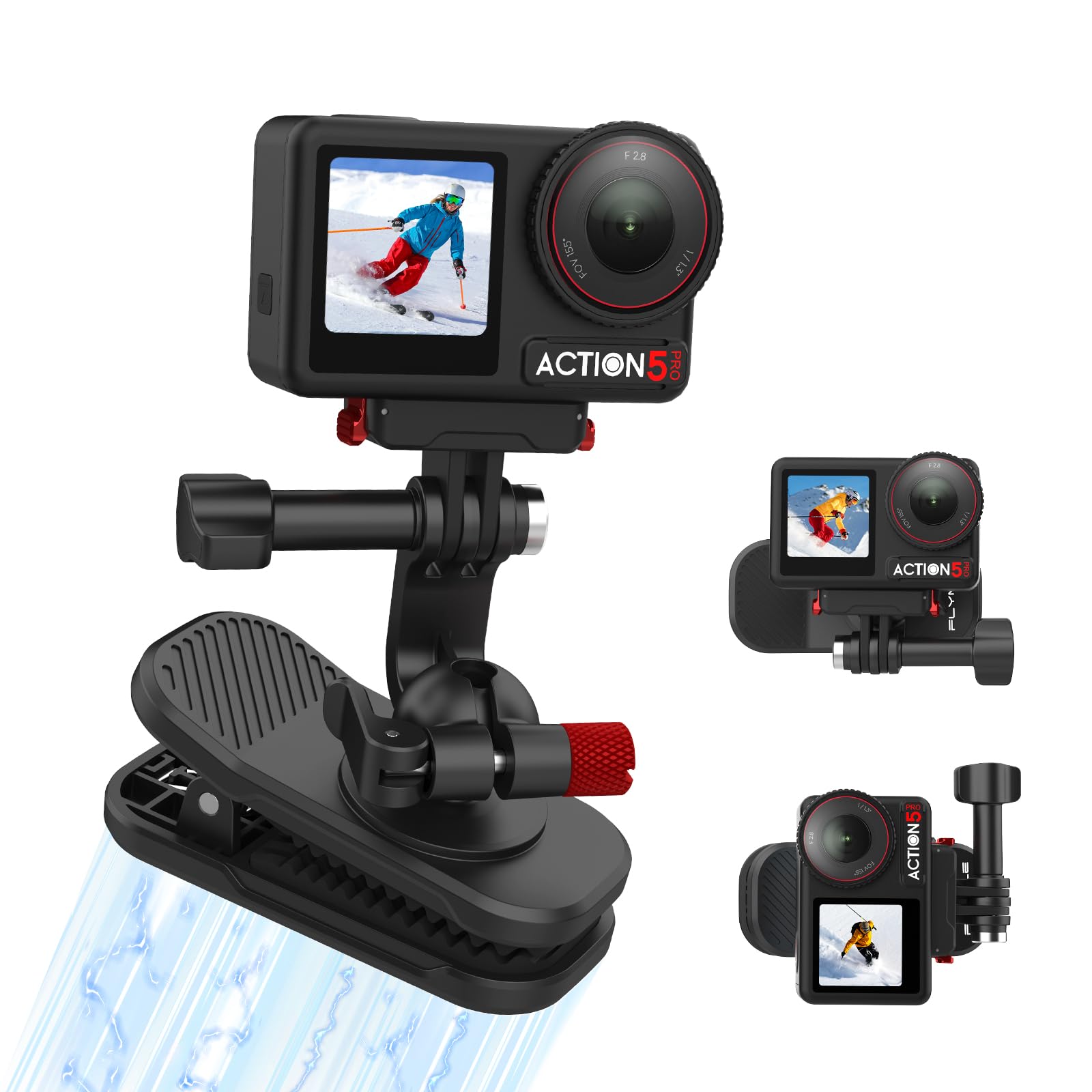 Amazon | DJI Osmo Action 5 Pro/6/4/3用磁気バックパッククリップ