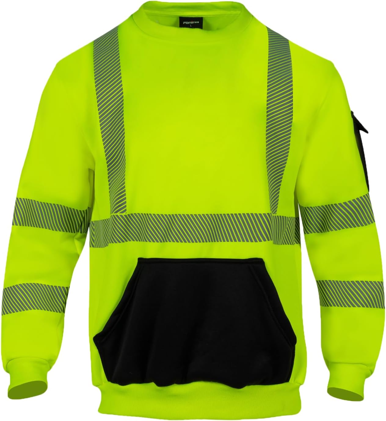 Hi Vis Hoodie for Men ANSI Class 3 Reflective Jacket High Visibility Safety Sweatshirt
